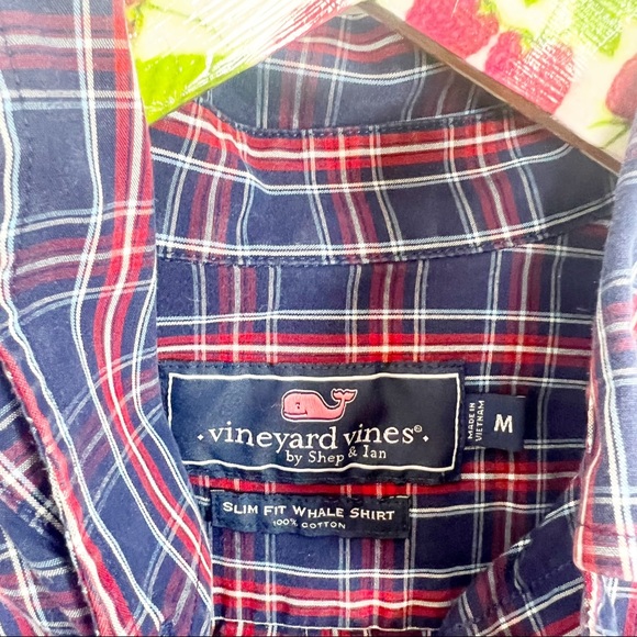 Vineyard Vines Slim Fit Whale Mens Shirt Button Up Long Sleeve Cotton Size M - Picture 7 of 7